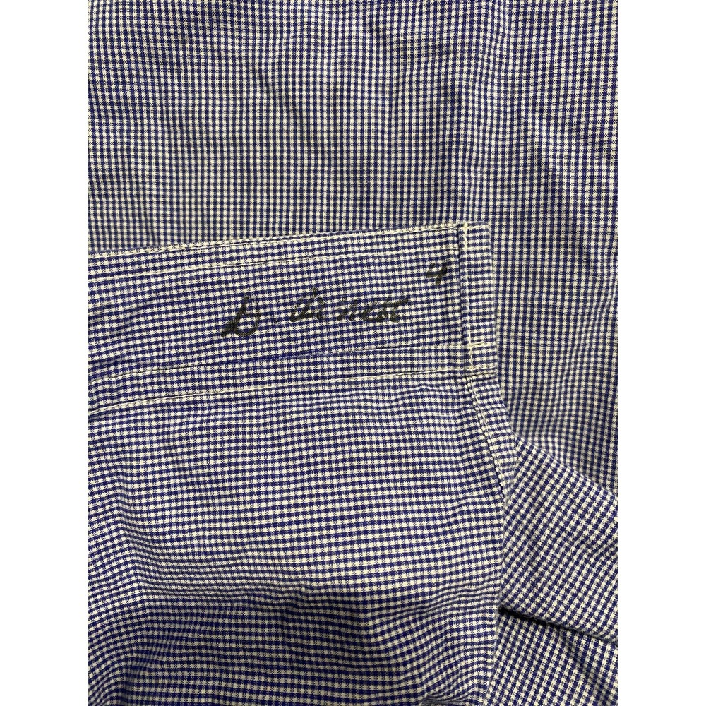 Roper Button Down Shirt Mens XL Small Blue & White Gingham Cowboy Western Casual - Picture 3 of 10
